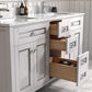 Legion Furniture WV2260-W Legion Furniture WV2260-W 60" White Finish Sink Vanity Cabinet with Carrara White Top