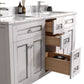 Legion Furniture WV2260-W Legion Furniture WV2260-W 60" White Finish Sink Vanity Cabinet with Carrara White Top