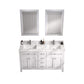 Legion Furniture WV2260-W Legion Furniture WV2260-W 60" White Finish Sink Vanity Cabinet with Carrara White Top