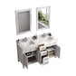 Legion Furniture WV2260-W Legion Furniture WV2260-W 60" White Finish Sink Vanity Cabinet with Carrara White Top