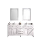 Legion Furniture WV2272-W Legion Furniture WV2272-W 72" White Finish Sink Vanity Cabinet with Carrara White Top