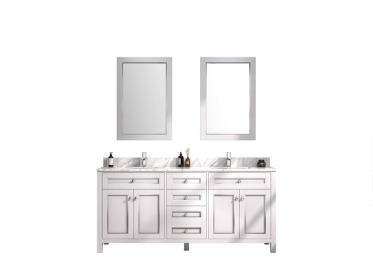 Legion Furniture WV2272-W Legion Furniture WV2272-W 72" White Finish Sink Vanity Cabinet with Carrara White Top