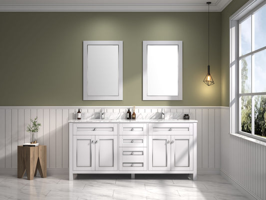 Legion Furniture WV2272-W Legion Furniture WV2272-W 72" White Finish Sink Vanity Cabinet with Carrara White Top