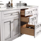 Legion Furniture WV2272-W Legion Furniture WV2272-W 72" White Finish Sink Vanity Cabinet with Carrara White Top