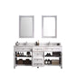 Legion Furniture WV2272-W Legion Furniture WV2272-W 72" White Finish Sink Vanity Cabinet with Carrara White Top