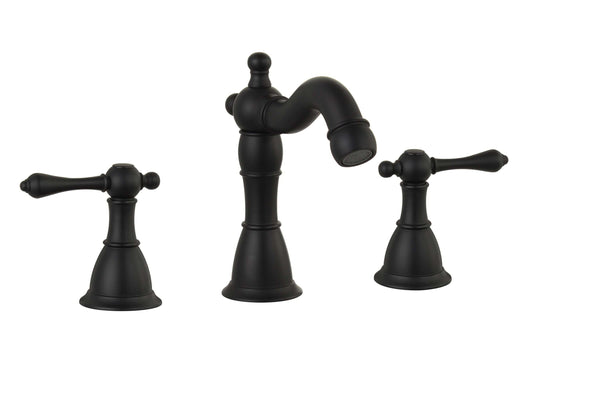 Legion Furniture ZL20518-BL Legion Furniture ZL20518-BL 8 UPC Widespread Faucet with Drain - Matt Black