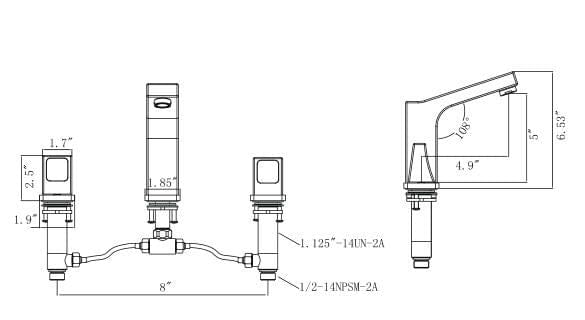 Legion Furniture ZY1003-BB Legion Furniture ZY1003-BB UPC Faucet with Drain - Brown Bronze