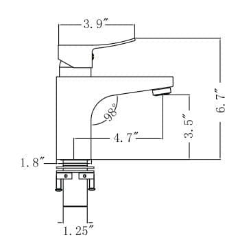 Legion Furniture ZY1008-BN Legion Furniture ZY1008-BN UPC Faucet with Drain - Brushed Nickel