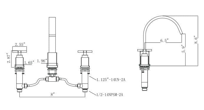 Legion Furniture ZY2511-C Legion Furniture ZY2511-C UPC Faucet with Drain - Chrome
