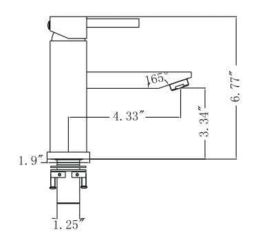 Legion Furniture ZY6003-BN Legion Furniture ZY6003-BN UPC Faucet with Drain - Brushed Nickel