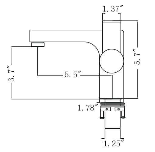 Legion Furniture ZY6053-BN Legion Furniture ZY6053-BN UPC Faucet with Drain - Brushed Nickel