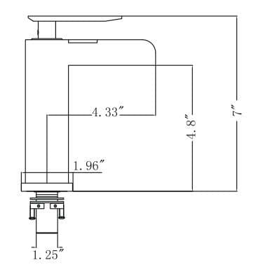 Legion Furniture ZY8001-BN Legion Furniture ZY8001-BN UPC Faucet with Drain - Brushed Nickel