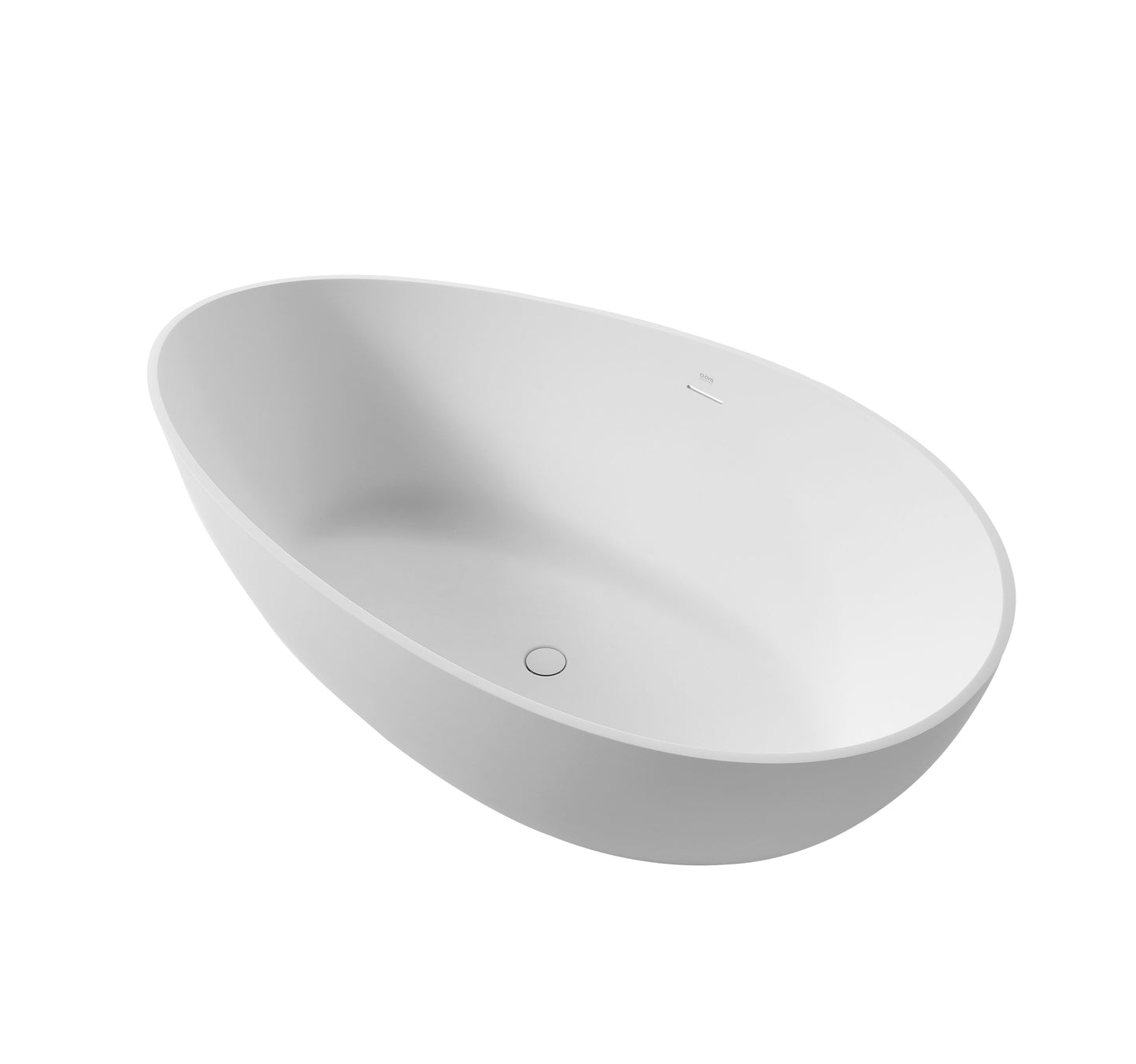 Freestanding Solid Surface Resin Matte Bathtub 63 Inch x 37.5 Inch - Vanity Art VA6918-ML