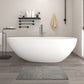 Freestanding Solid Surface Resin Matte Bathtub 59 Inch x 30.5 Inch - Vanity Art VA6913-MS