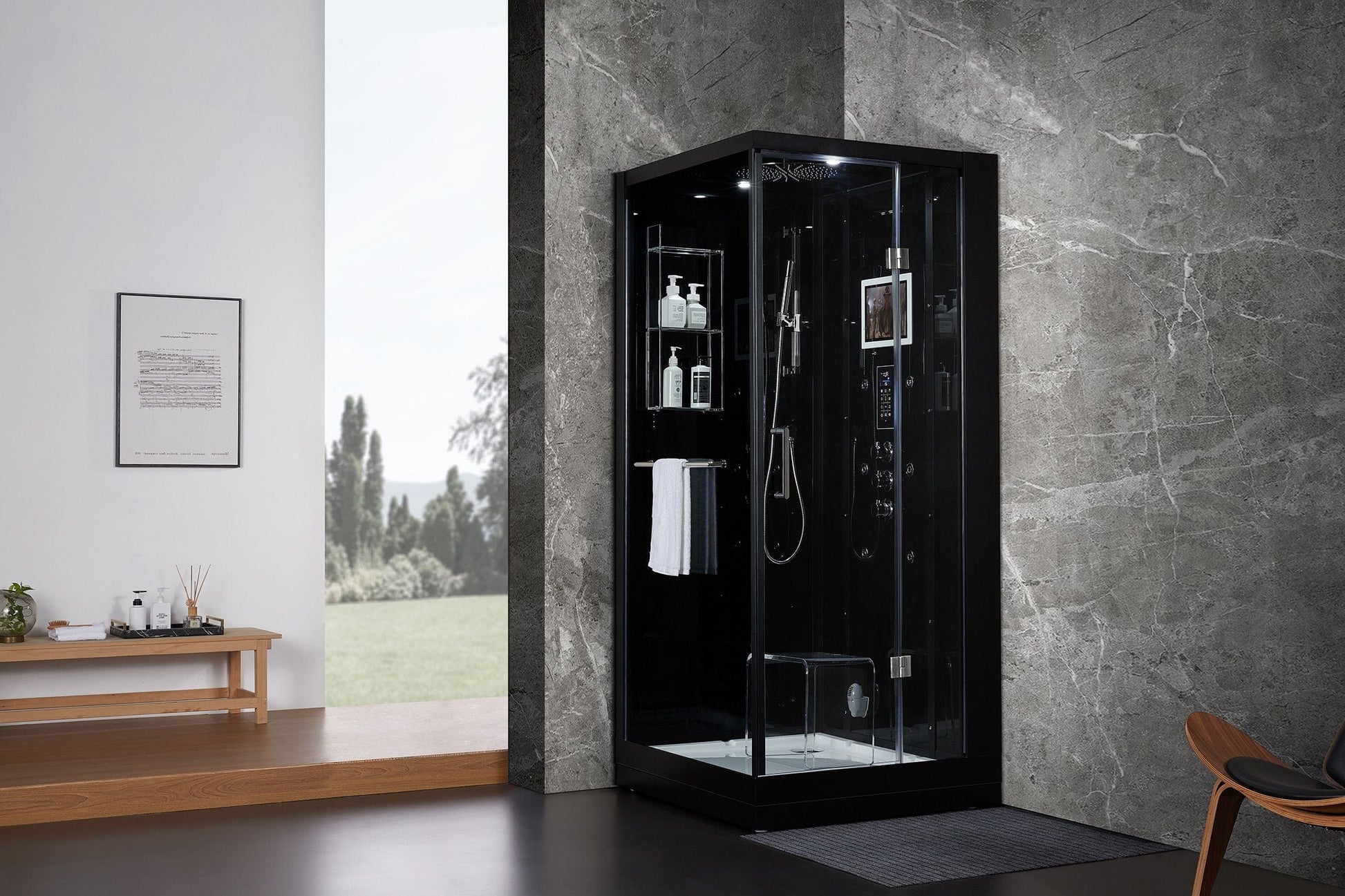 Maya Bath MB-201 Arezzo - Black - Right (201)