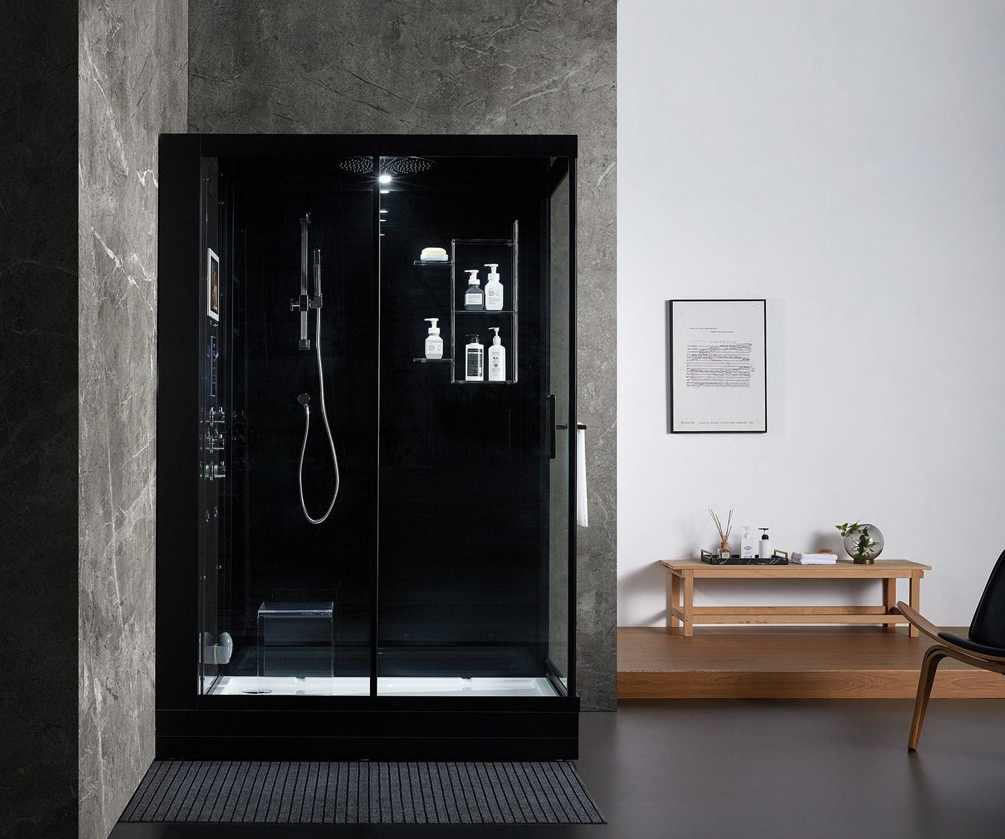 Maya Bath MB-211 Anzio - Black - Left (211)