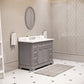 DERBY 48"W x 34"H Cashmere Gray Single-Sink Vanity with Carrara White Marble Countertop