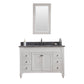 POTENZA 48"W x 34"H Earl Gray Vanity with Blue Limestone Countertop + Faucets B & Mirror