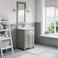 MYRA 24"W x 34"H Glacial Green Integrated Ceramic Sink Vanity