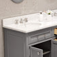 DERBY 60"W x 34"H Cashmere Gray Double-Sink Vanity with Carrara White Marble Countertop + Mirrors