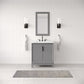 ELIZABETH 30"W x 34.25"H Cashmere Gray Single-Sink Vanity with Carrara White Marble Countertop + Faucets & Mirror (F2-0012-03-TL)