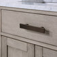 CHESTNUT 60"W x 34.2"H Gray Oak Double-Sink Vanity with Carrara White Marble Countertop + Faucets