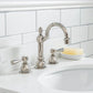 QUEEN 24"W x 34"H Pure White Single-Sink Vanity with Carrara Quartz Countertop + Faucets (F2-0012)