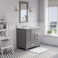 MADISON 36"W x 34"H Cashmere Gray Single-Sink Vanity + Mirror