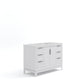 ELIZABETH 48"W x 34.25"H Pure White Single-Sink Vanity with Carrara White Marble Countertop