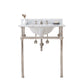 EMBASSY 30"W x 34"H  Single Washstand , P-Trap, and Countertop with Sink included, in Polished Nickel Finish