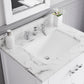 MADISON 30"W x 34"H Pure White Single-Sink Vanity + Faucets