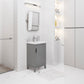 ELSA 20.5"W x 34"H Cashmere Gray Integrated Ceramic Sink Vanity