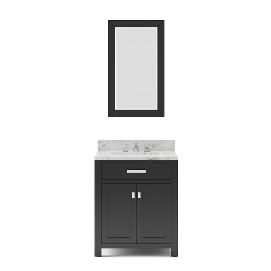 MADISON 30"W x 34"H Espresso Single-Sink Vanity + Faucets & Mirror