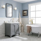 QUEEN 30"W x 34"H Cashmere Gray Single-Sink Vanity with Carrara Quartz Countertop + Faucets & Mirror (F2-0012-01-TL)