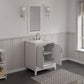 ELIZABETH 30"W x 34.25"H Pure White Single-Sink Vanity with Carrara White Marble Countertop + Faucets (F2-0012-01-TL)