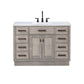 CHESTNUT 48"W x 34.2"H Gray Oak Single-Sink Vanity with Carrara White Marble Countertop + Faucet