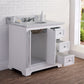 DERBY 36"W x 34"H Pure White Single-Sink Vanity with Carrara White Marble Countertop + Faucets