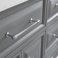 PALACE 60"W x 34"H Cashmere Gray Vanity with Carrara Quartz Countertop, Chrome Finish Hardware