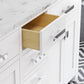 MADISON 60"W x 34"H Pure White Double-Sink Vanity + Mirrors