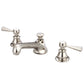 American 20th Century Classic Widespread Bathroom F2-0009 Faucets With Pop-Up Drain in Polished Nickel Finish, With Torch Lever Handles, Hot And Cold Labels Included