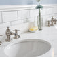 PALACE 60"W x 34"H Pure White Vanity with Carrara Quartz Countertop + Faucets (F2-0013), Polished Nickel Finish Hardware