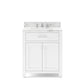 MADISON 30"W x 34"H Pure White Single-Sink Vanity + Faucets