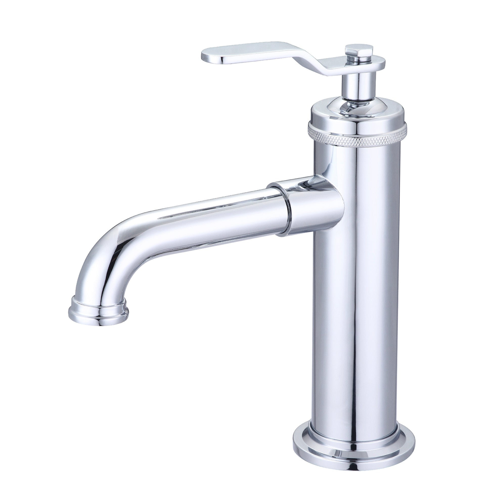 Water Creation Modern Streamlined Cylindrical Single Faucet F7-0001 in Triple Plated Chrome 