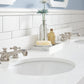 QUEEN 72"W x 34"H Pure White Double-Sink Vanity with Carrara Quartz Countertop + Faucets (F2-0009)