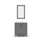 ELIZABETH 30"W x 34.25"H Cashmere Gray Single-Sink Vanity with Carrara White Marble Countertop + Mirror