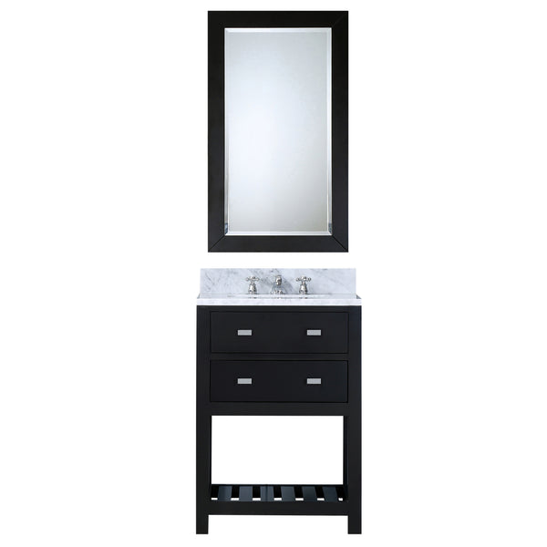 MADALYN 24W x 34H Espresso Single-Sink Vanity + Faucets & Mirror