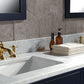 MADISON 72"W x 34"H Monarch Blue Double-Sink Vanity with Carrara White Marble Countertop + Faucets (F2-0013-06-FX)