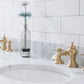 EMPIRE 72"W x 34"H  Double Washstand , P-Trap, Countertop with Sink, F2-0013 Faucet and Mirror included, in Satin Gold Finish