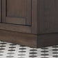 CHESTNUT 30"W x 34.2"H Brown Oak Single-Sink Vanity with Carrara White Marble Countertop + Faucet & Mirror