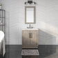 HUGO 30"W x 34.3"H Gray Oak Single-Sink Vanity with Carrara White Marble Countertop + Mirror